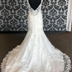Something Blue WEDDING DRESSES Maggie Sottero Elison Women's Wedding Dress Size 10 Lace Ivory Size