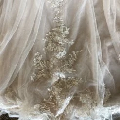 Something Blue Essense D2615 Wedding Dress Size 16 Sequin/Lace Ivory Strapless