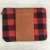 Something Blue THE PARLOUR Black/Red Buffalo Plaid Wristlet