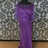 Something Blue Cameron Blake 116663W Formal Chiffon/Beaded Purple Size 22W FORMAL/MOTHER'S DRESSES