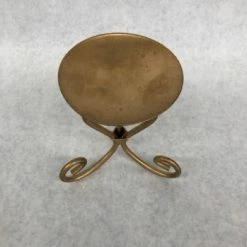 Something Blue Pillar Candle Holder Size 5.25" Metal Gold CANDLES DECOR