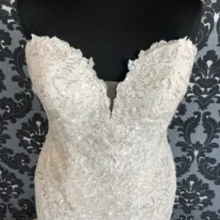 Something Blue WEDDING DRESSES Stella York 6750 Sequin Lace/Horsehair AS IS LARGE HOLE IN BACK LACE MESH