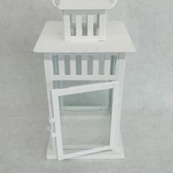 Something Blue NEW ARRIVALS 11.25" Lantern Metal White RENTAL