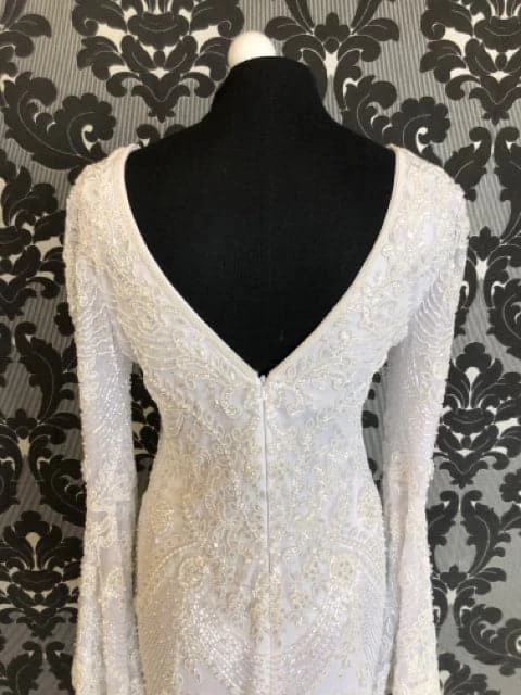 Something Blue Primavera Wedding Dress Beaded Ivory Size 12 Long Bell Sleeve WEDDING DRESSES 6 Something Blue Primavera Wedding Dress Beaded Ivory Size 12 Long Bell Sleeve WEDDING DRESSES