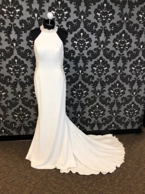 Something Blue Justin Alexander 88313 Women's Wedge Crepe Ivory Size 12 Sheath WEDDING DRESSES 3 Something Blue Justin Alexander 88313 Women's Wedge Crepe Ivory Size 12 Sheath WEDDING DRESSES
