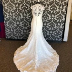 Something Blue WEDDING DRESSES Size 12 Sicily Ivory Lace And Sequin V-Neck Fit & Flare