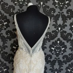 Something Blue Martina Liana 1066 Wedding Dress Size 12 Beaded Almond Sleeveless Fit & Flare WEDDING DRESSES