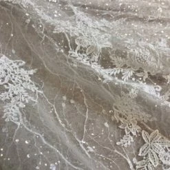 Something Blue Justin Alexander Women's Wedding Dress Lace Nude/Ivory Size 12 WEDDING DRESSES