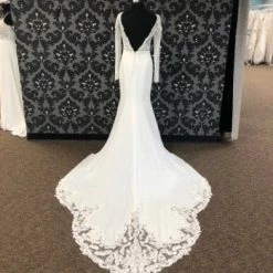 Something Blue Stella York 6817 Women's Wedding Dress Crepe/Lace Ivory Size 10 WEDDING DRESSES