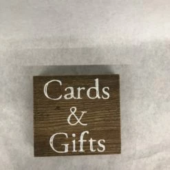 Something Blue DECOR Sign Size 6.5"x7" Wood White/Brown SIGNS