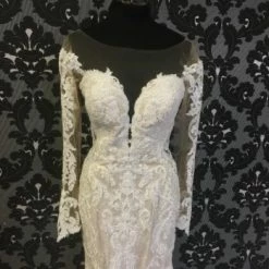 Something Blue Wedding WEDDING DRESSES Martina Liana Women's Wedding Dress Lace Champagne/Ivory Size 12