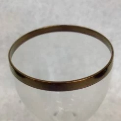 Something Blue DECOR 7" Clear With Gold Rim Crystal Wine Glass