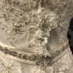 Something Blue Casablanca/Amare B069 Wedding Dress Lace/Beading Ivory/Silver Size 10