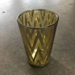 Something Blue Wedding DECOR Votive Holder Glass Gold Size 4.25" CANDLES