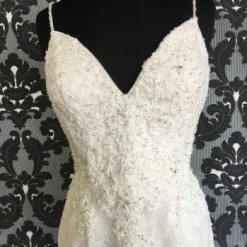 Something Blue Mori Lee 7331 Women's Wedding Dress Lace Ivory/Champagne Size 10 WEDDING DRESSES