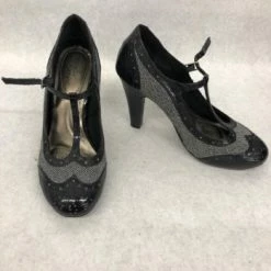 Something Blue Dex Flex Comfort Heels Tweed Black Size 7.5 SHOES