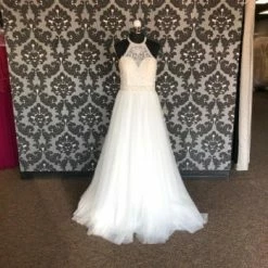 Something Blue Mori Lee Leilani Women Wedding Dress Tulle Ivory Size 12 Beaded WEDDING DRESSES