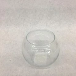 Something Blue Vase Glass Clear Size 3.5" Fishbowl VASES DECOR