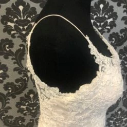 Something Blue WEDDING DRESSES Ella Rose BE295 BRIANNA Wedding Dress Lace Ivory Size 12 Sheath