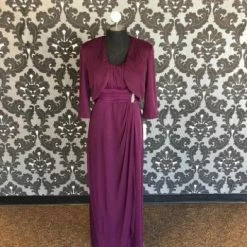 Something Blue R&M Richards Women's Formal Chiffon Plum Size 12