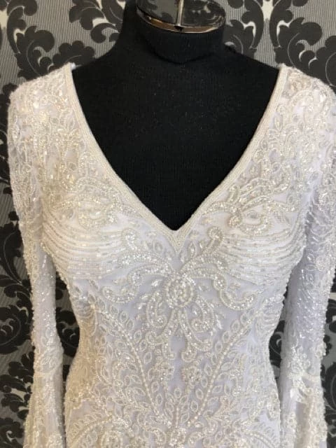 Something Blue Primavera Wedding Dress Beaded Ivory Size 12 Long Bell Sleeve WEDDING DRESSES 4 Something Blue Primavera Wedding Dress Beaded Ivory Size 12 Long Bell Sleeve WEDDING DRESSES