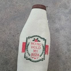 Something Blue Wedding Ho Ho Hold My Beer Canvas Bottle