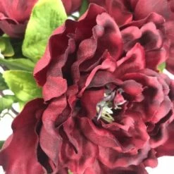 Something Blue Peony Floral Burgandy Size 17.5" FLORAL DECOR