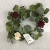 Something Blue Wreath Size 12" Floral/Greenery Green/Burgundy/Ivory FLORAL DECOR