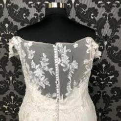 Something Blue Sincerity Bridal 44198 Wedding Dress Lace/Tulle Ivory AS IS HOLE IN BACK DETAIL 10 Something Blue Sincerity Bridal 44198 Wedding Dress Lace/Tulle Ivory AS IS HOLE IN BACK DETAIL