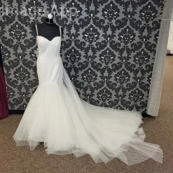 Something Blue Allure Bridal 9766 Women's Wedding Dress Crepe/Tulle Ivory WEDDING DRESSES