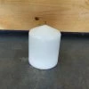 Something Blue Pillar Candle Size 3.5" Wax Ivory CANDLES DECOR