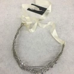 Something Blue Wedding Hair Piece Rhinestone/Metal Silver/ivory Hair Vine HAIR ACCESSORIES