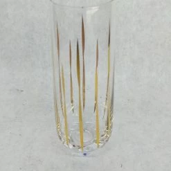 Something Blue Champagne Flute Glass Gold Size 6.5" Stemless GLASSWARE DECOR