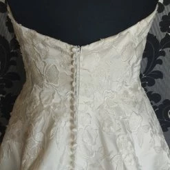 Something Blue Justin Alexander 44235 Wedding Dress Size 18 Lace/Satin Ivory Strapless A-line