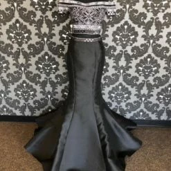 Something Blue PROM Size 6 Black/Multi Ellie Wilde Chiffon