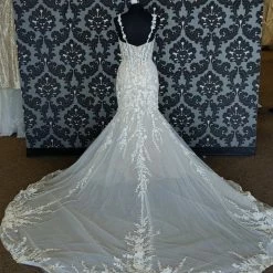 Something Blue WEDDING DRESSES CallaBlanche 121101 Wedding Dress Size 12 Sequin/Lace Ivory Sleeveless