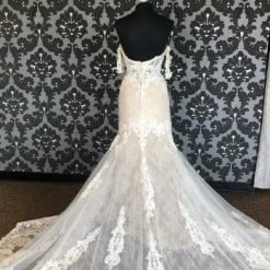 Something Blue Martina Liana 1012 Beaded Lace Ivory/Nude AS IS LOOSE BEADS/ BUTTONS