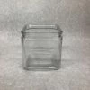 Something Blue Vase Glass Clear Size 4.75"x4.75"x4.75" Square VASES