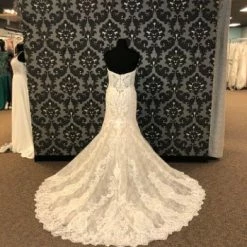 Something Blue WEDDING DRESSES House Of Wu 19129 Women's Wedding Dress Lace Ivory/Nude Size 14