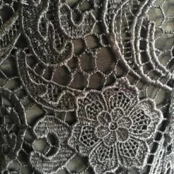 Something Blue Adrianna Papell Formal Lace Charcoal Size 6