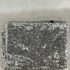 Something Blue Table Runner Size 108"x10" Sequin Silver TABLE LINENS DECOR