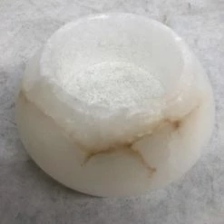 Something Blue DECOR CreativeCo-Op Candle Holder Marble Ivory Size 3"x1.25" CANDLES