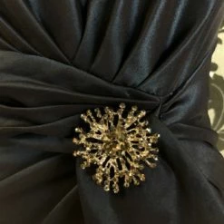 Something Blue Social Occasions 28872 Women's MOB Taffeta Navy Size 8 Cocktail