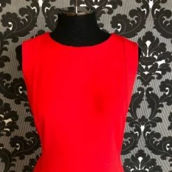 Something Blue Calvin Klein Women Cocktail Dress Poly Spandex Red Size 12 Knee FORMAL DRESSES