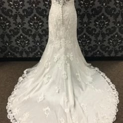 Something Blue Wedding Stella York Women's Wedding Dress Lace Ivory Size 12 Sheath