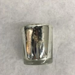 Something Blue Wedding Votive Holder Mercury Glass Silver Size 2.25" CANDLES DECOR