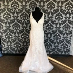 Something Blue WEDDING DRESSES Sincerity Bridal 3946PS Women's Wedding Dress Beaded Lace Sheath