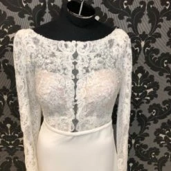 Something Blue Stella York 6817 Women's Wedding Dress Crepe/Lace Ivory Size 10 WEDDING DRESSES