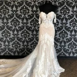 Something Blue Martina Liana 1012 Beaded Lace Ivory/Nude AS IS LOOSE BEADS/ BUTTONS