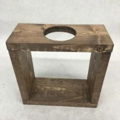 Something Blue Wood Decor Wood Brown Size 8"x8"x5" WOOD DECOR